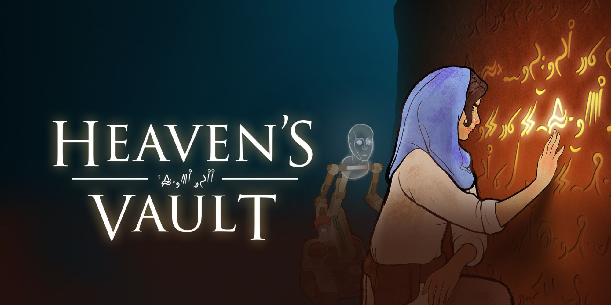 Heaven's Vault Cover Art Of The Protagonist Reading Ancient Text