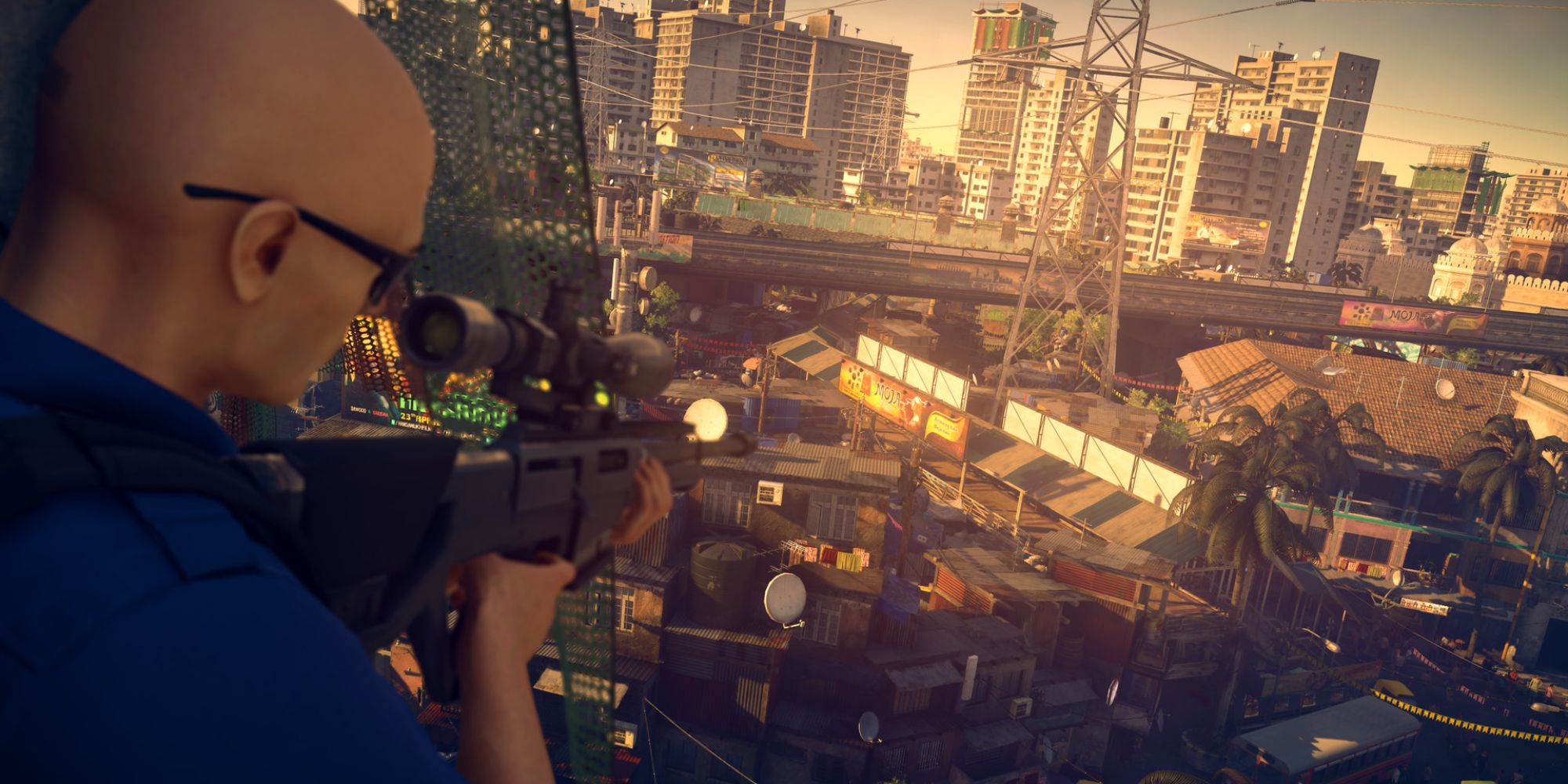 Hitman 2 Screenshot Of Agent 47 Aiming Sniper