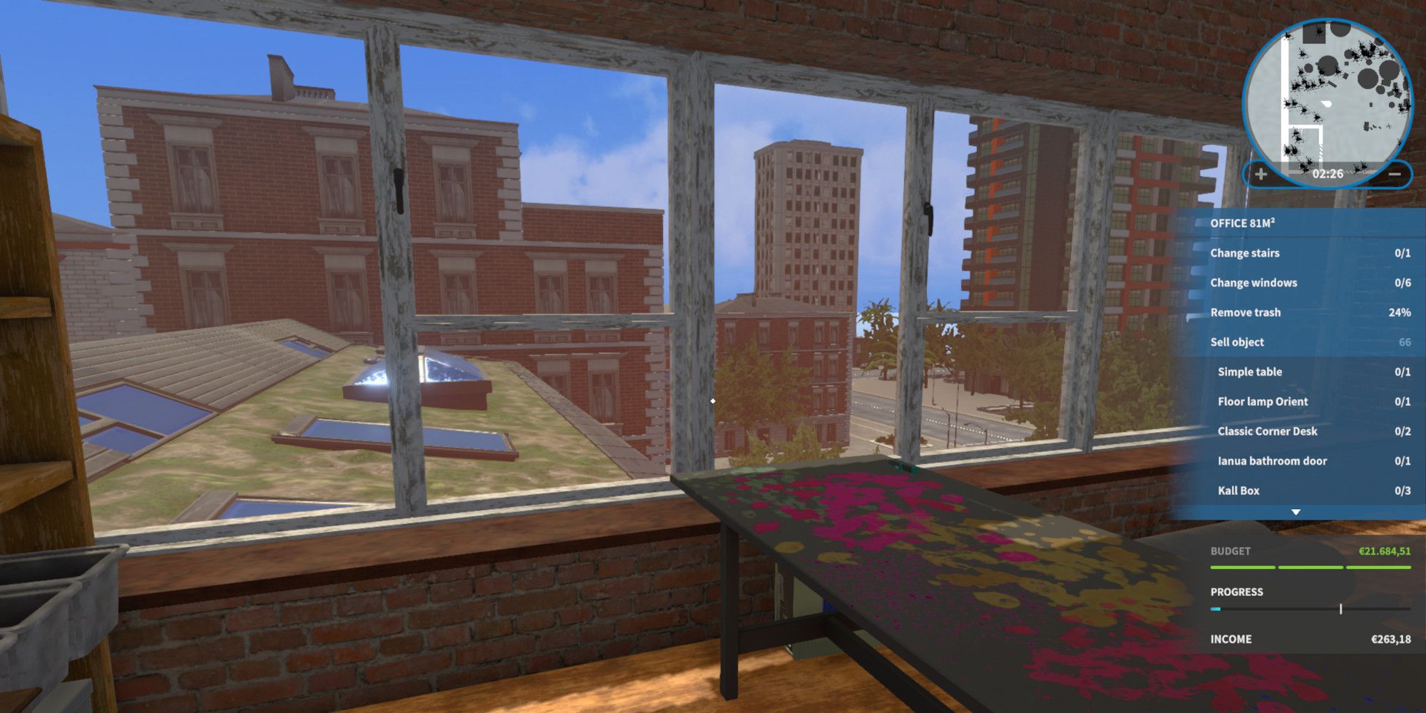 A loft apartment from the House Flipper Luxury DLC