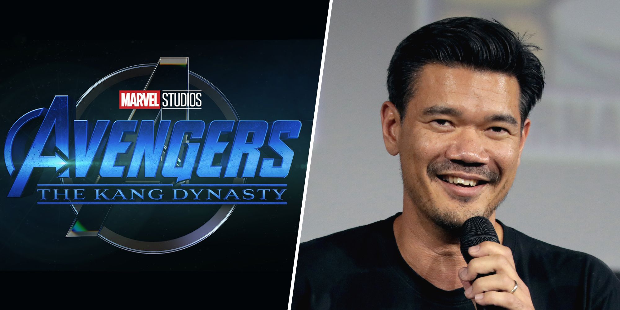Avengers: The Kang Dynasty logo next to director Destin Daniel Cretton