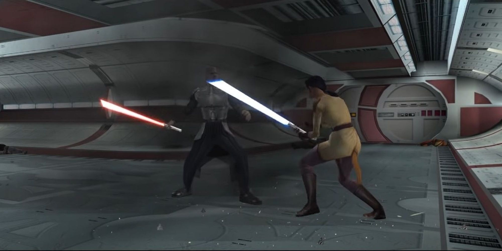 Knights of the Old Republic lightsaber fight