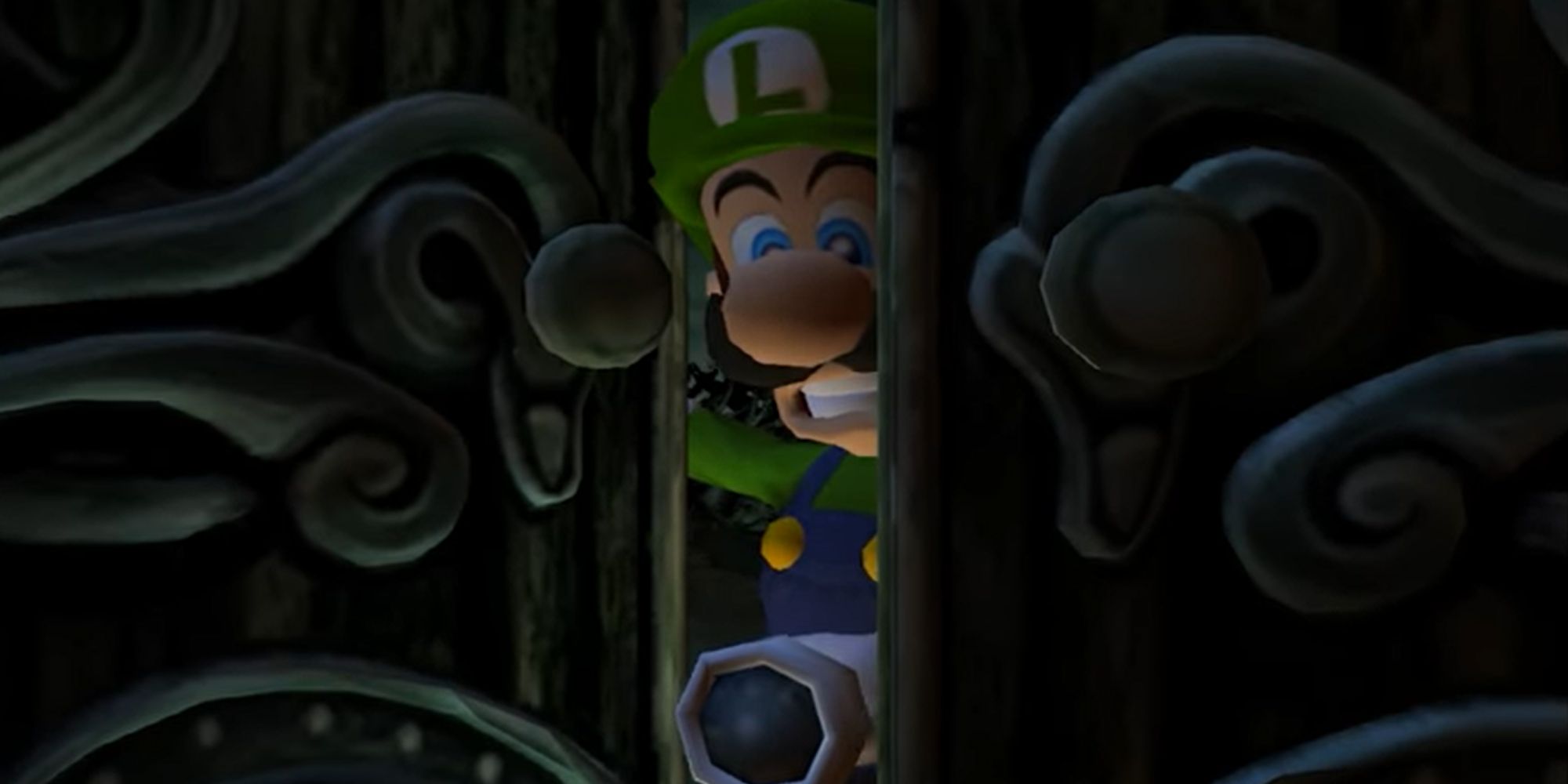 Luigi's Mansion Screenshot Of Luigi Opening