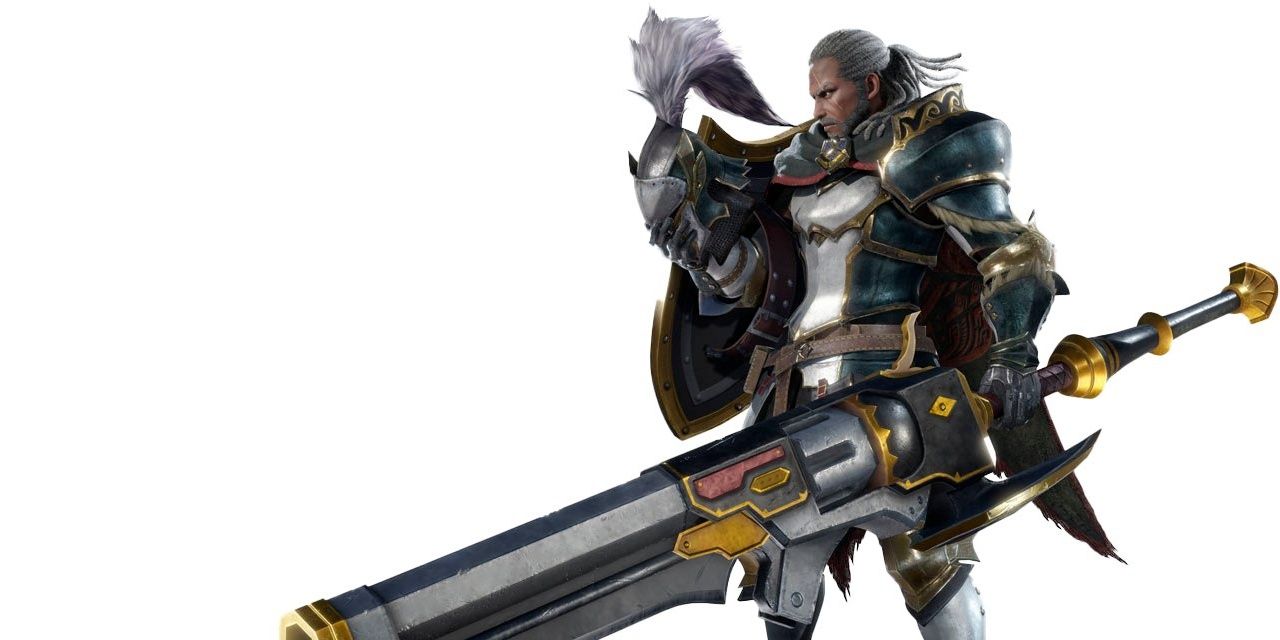 High quality render of Arlow with his Gunlance and helm in hand