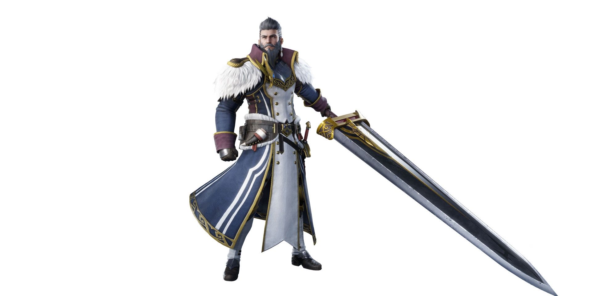 High quality render of Galleus with his Great Sword drawn