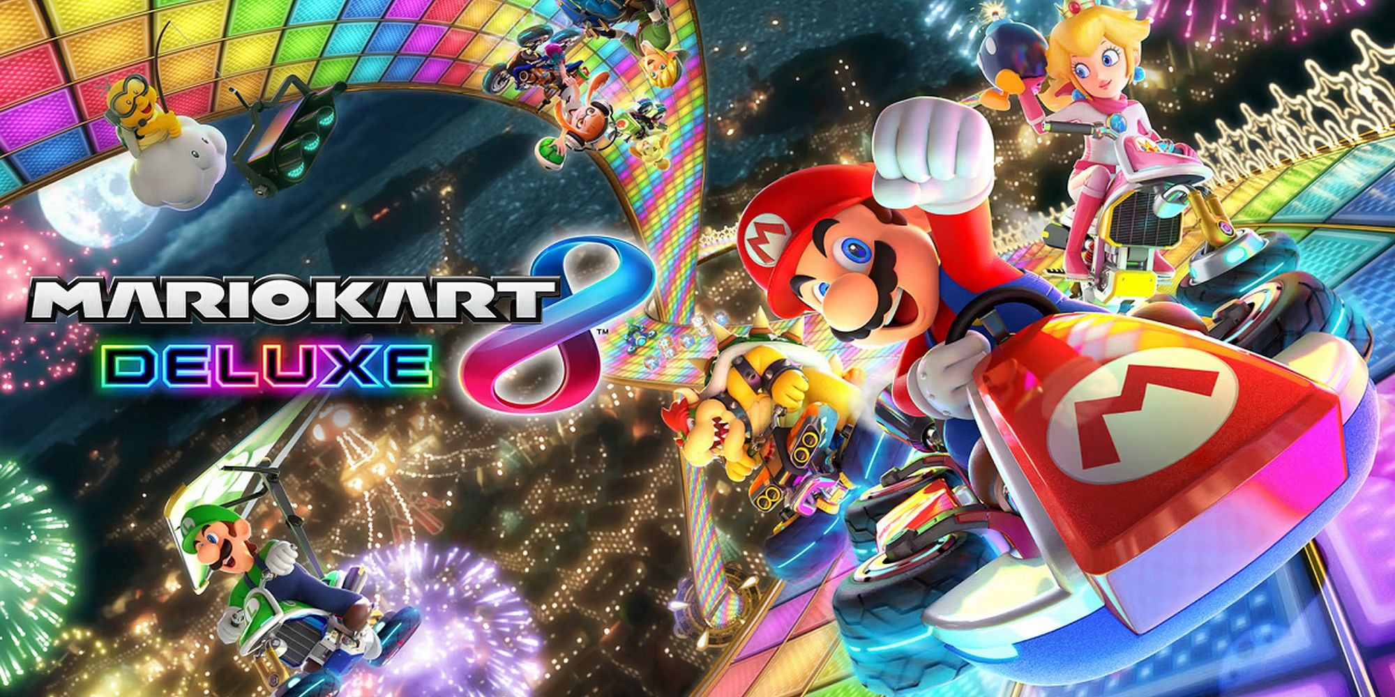 Mario Kart 8 Deluxe Cover Switch WiiU Wii Racing Game