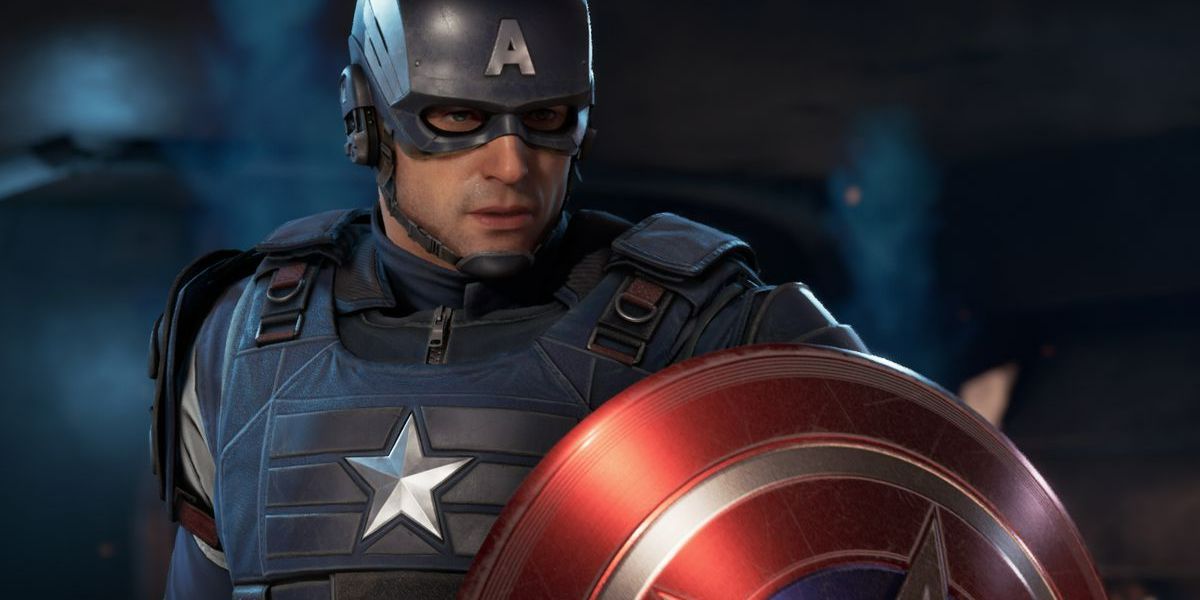 Captain America holding his shield