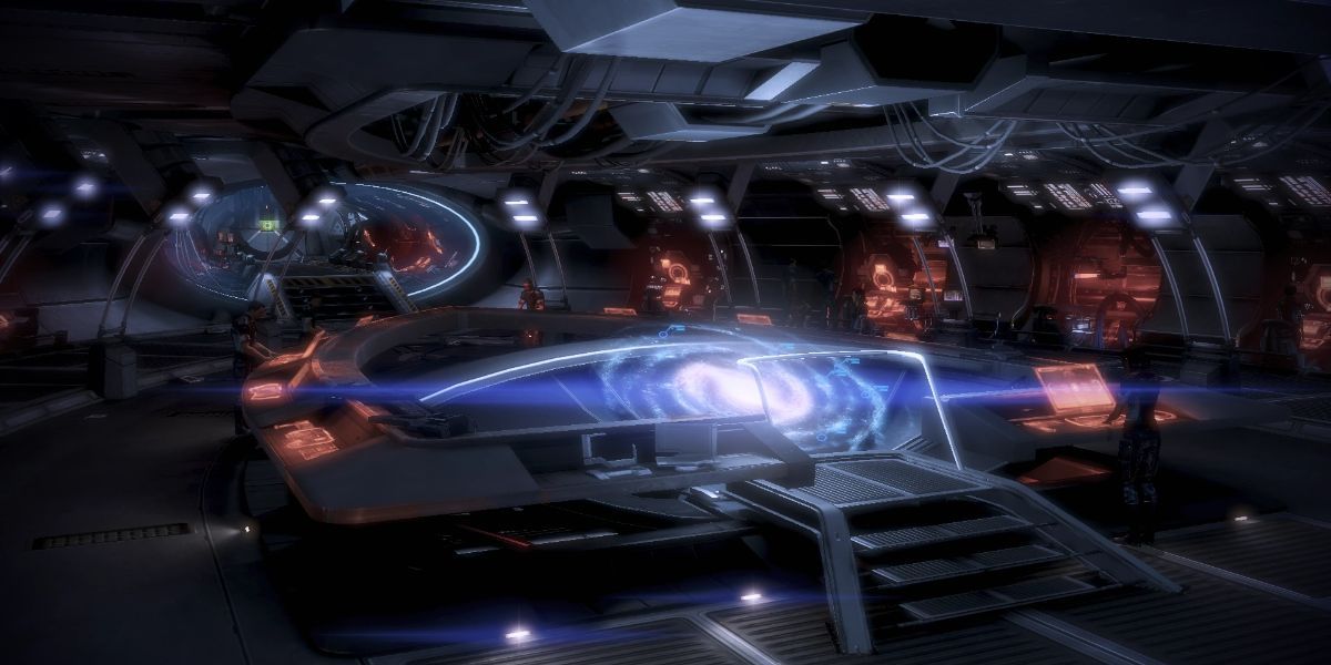 The galaxy map in the Normandy SR2 in Mass Effect 2