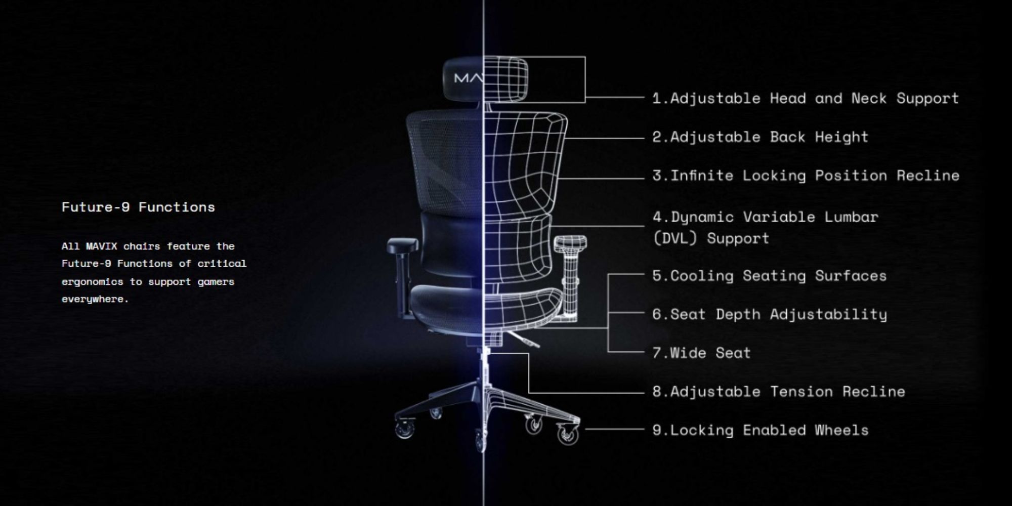 Mavix chair online gaming