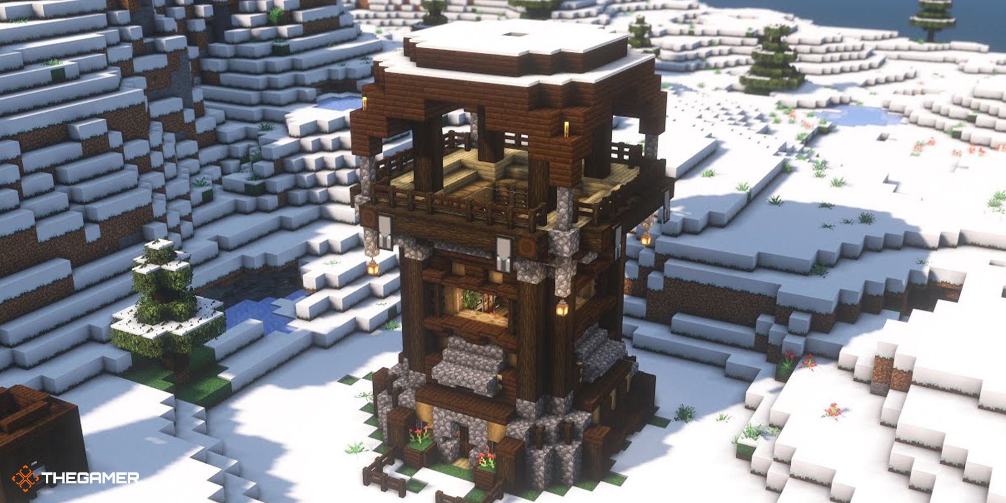 Minecraft - Pillager outpost in a snow biome