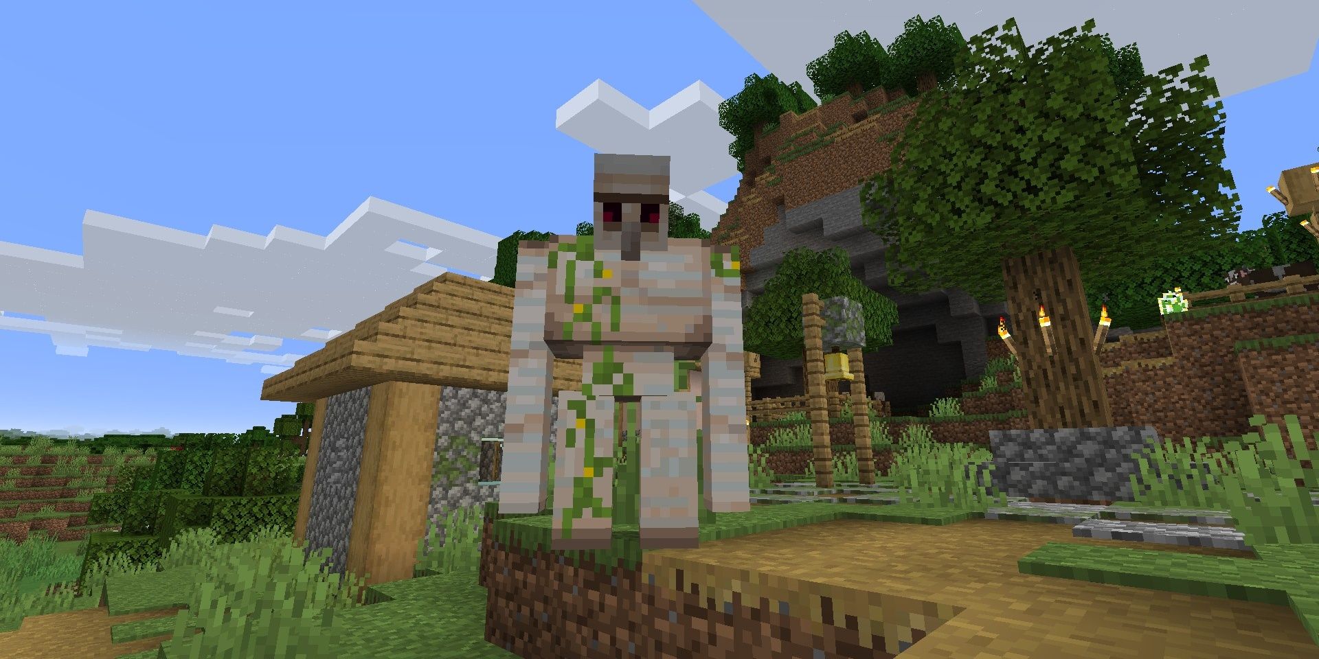Minecraft Mob Iron Golem Defending Village