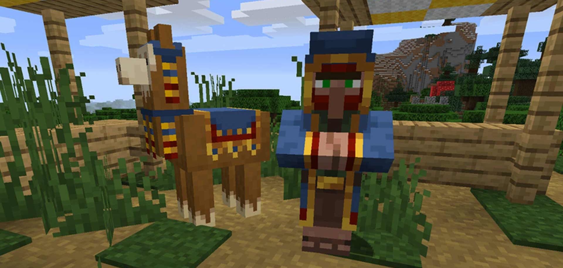 Minecraft Wandering Trader with Llama