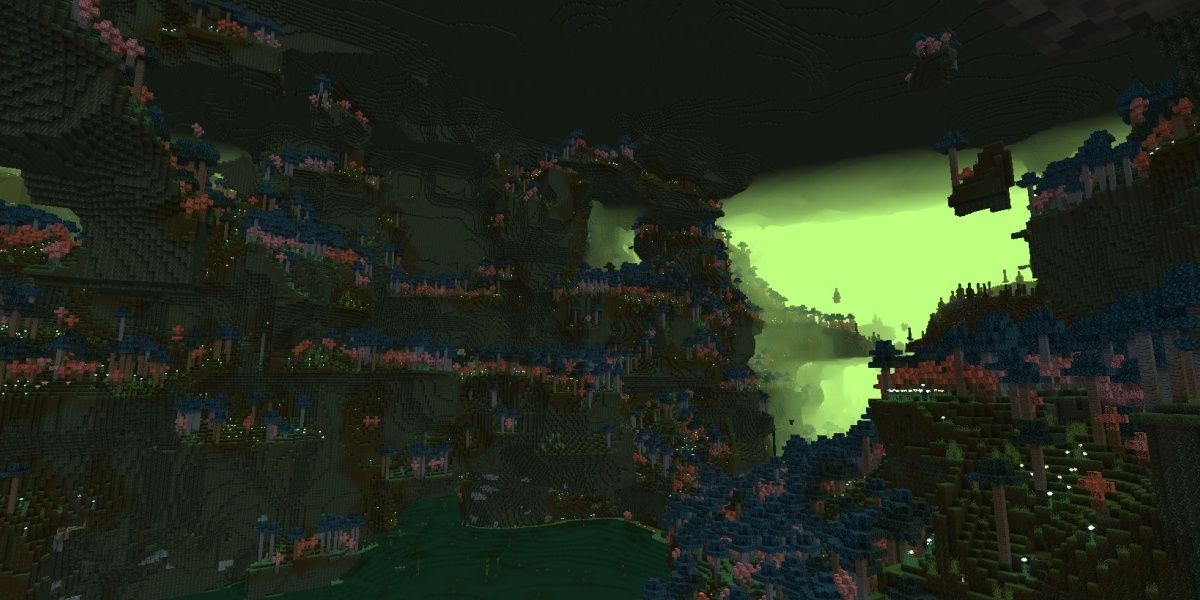 Minecraft Undergarden Dimension Forest Cave Mod
