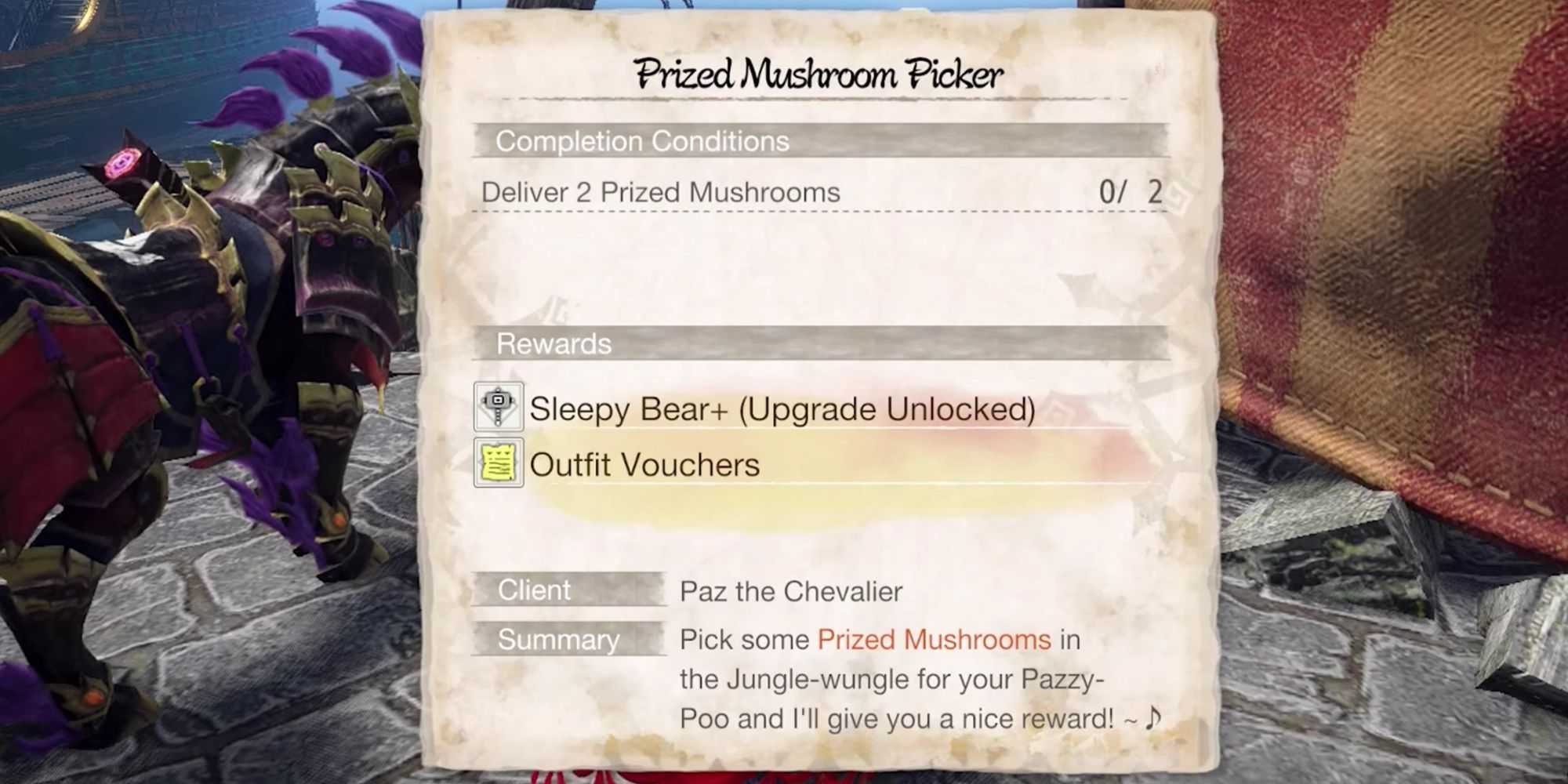 Prized Mushroom Picker Side Quest in Monster Hunter Rise: Sunbreak