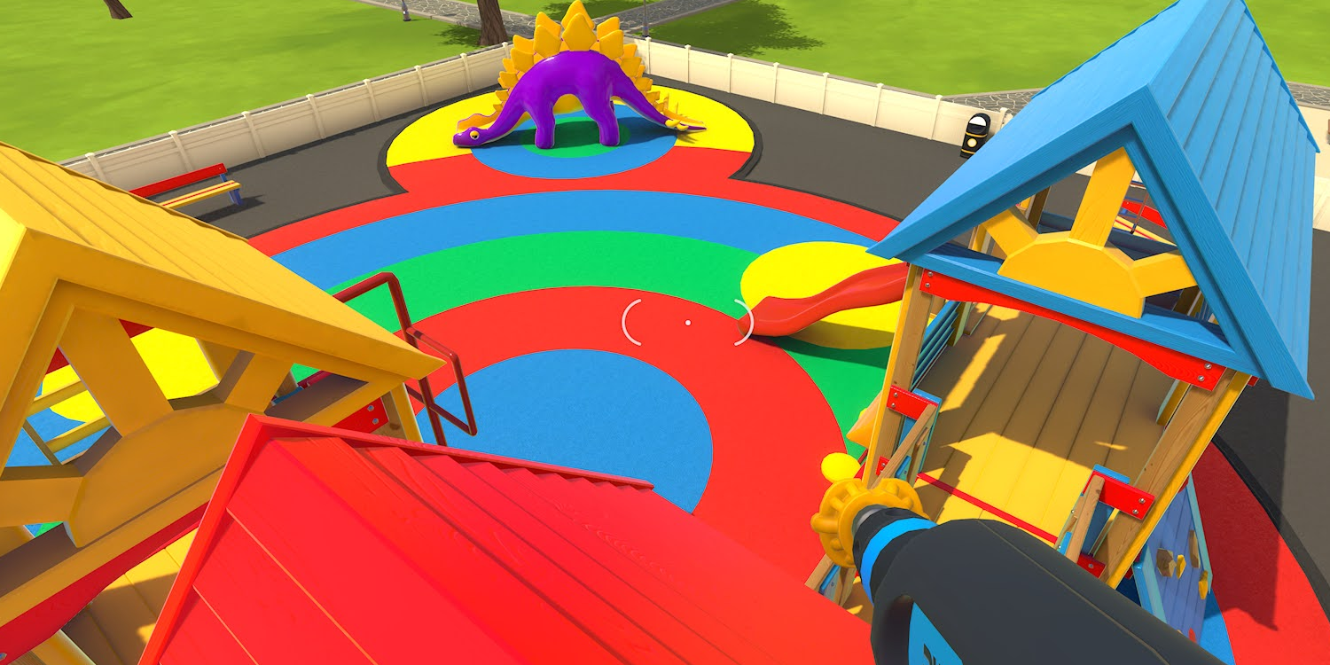 A fully clean and vibrant playground 
