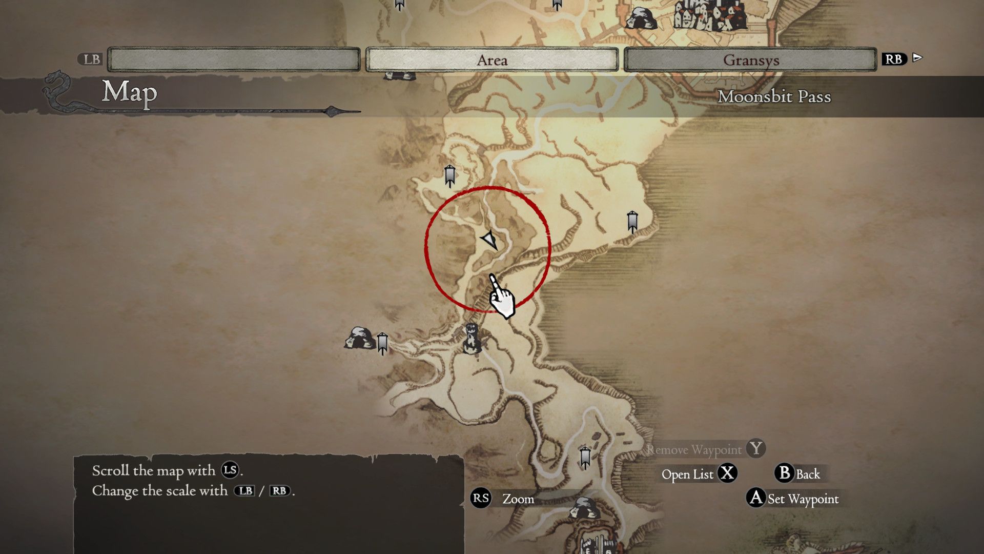 Dragon's Dogma Nameless Terror Map Moonsbit Pass