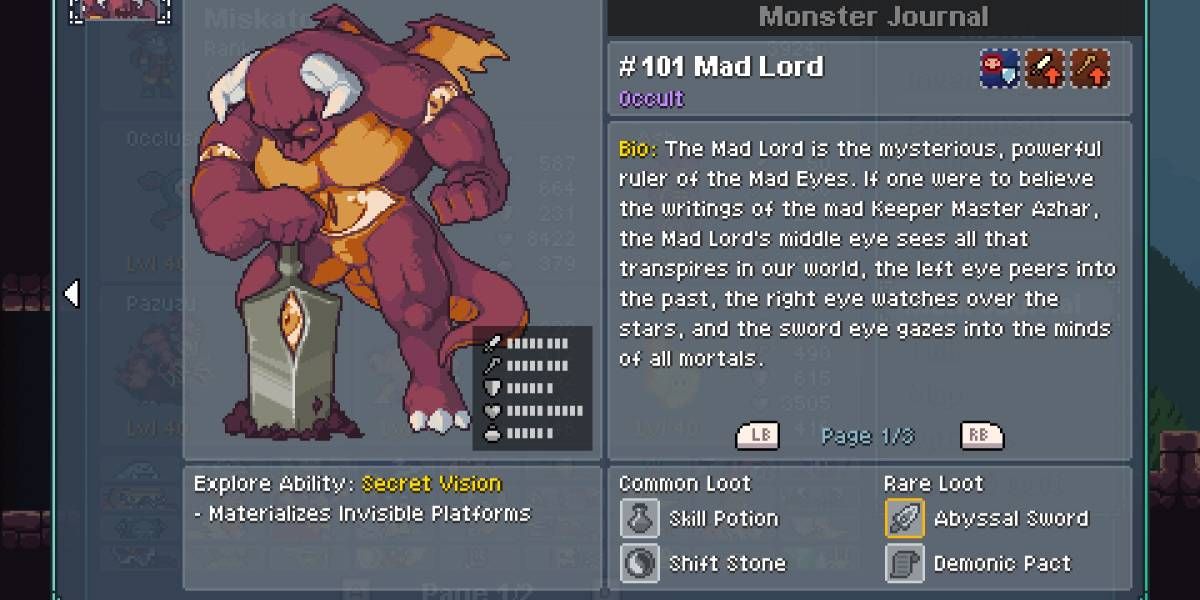 info card mad lord monster sanctuary