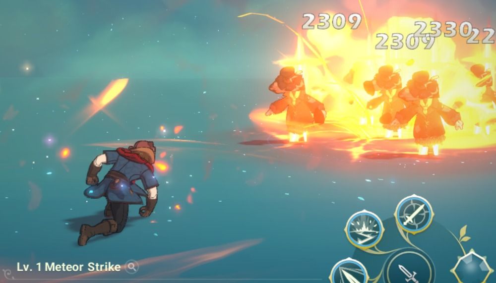 Ni No Kuni Cross Worlds - screenshot of the Meteor Strike Skill