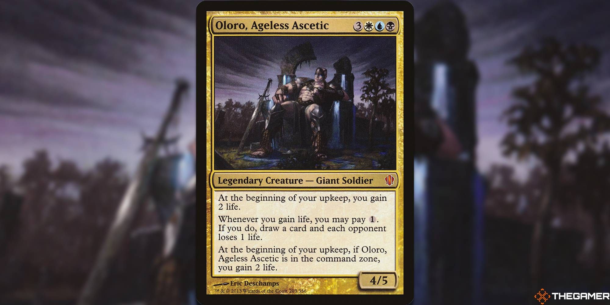 Image of the Oloro Ageless Ascetic card in Magic: The Gathering, with art