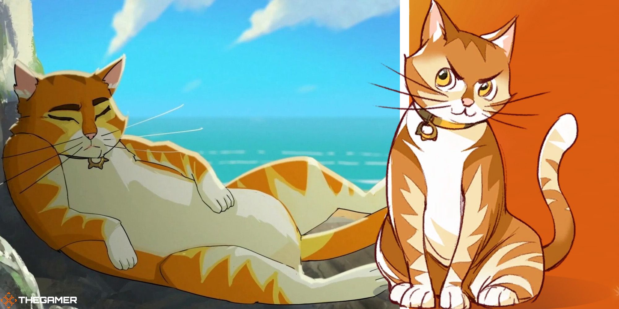 Pocket, an orange and white cat, from Boyfriend Dungeon