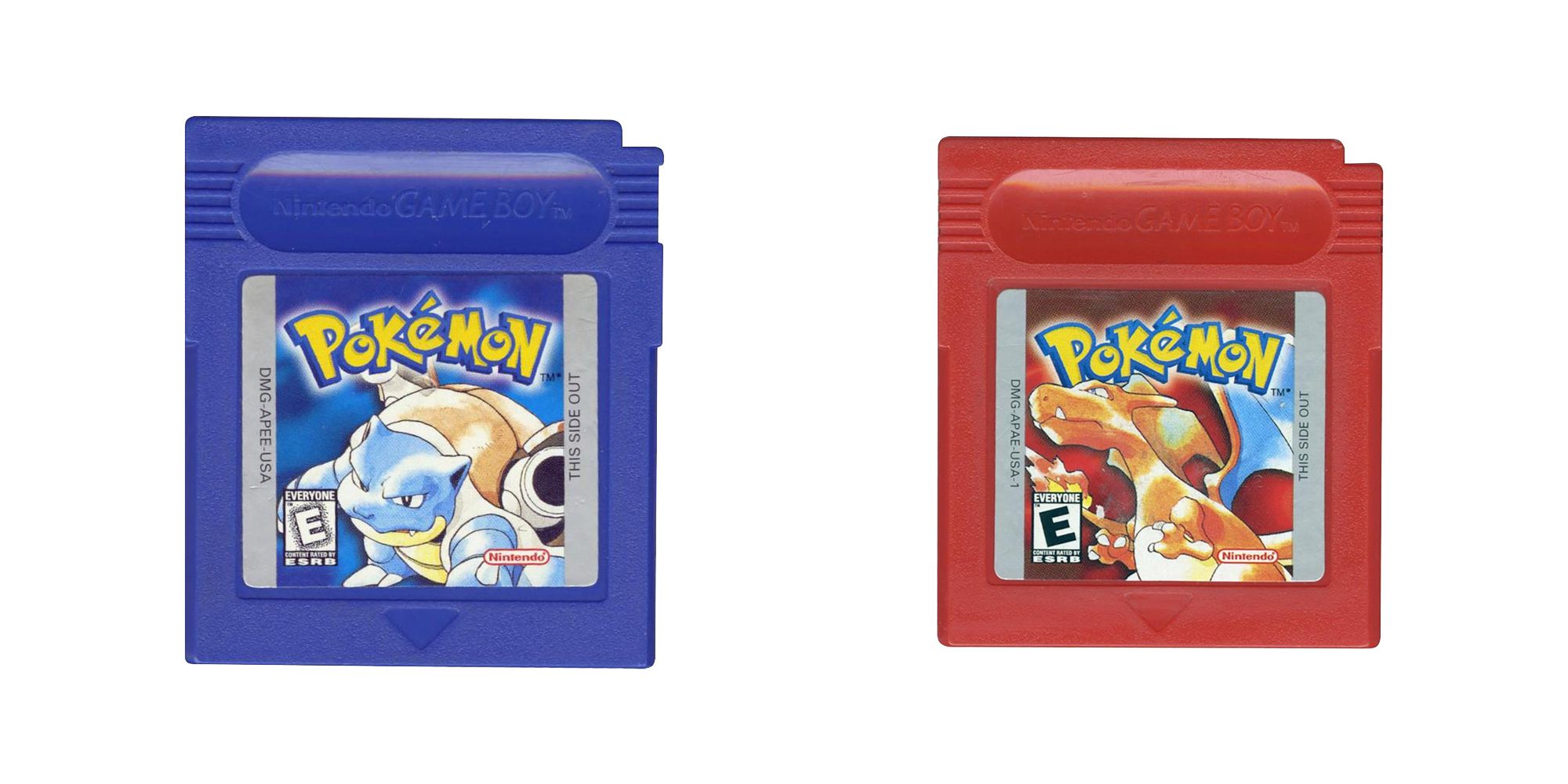 Pokemon Red and Pokemon Blue GameBoy Game Cartridge