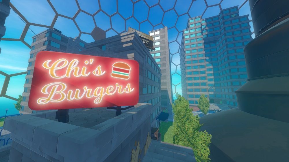 A Red And While Billboard For A Burger Restaurant