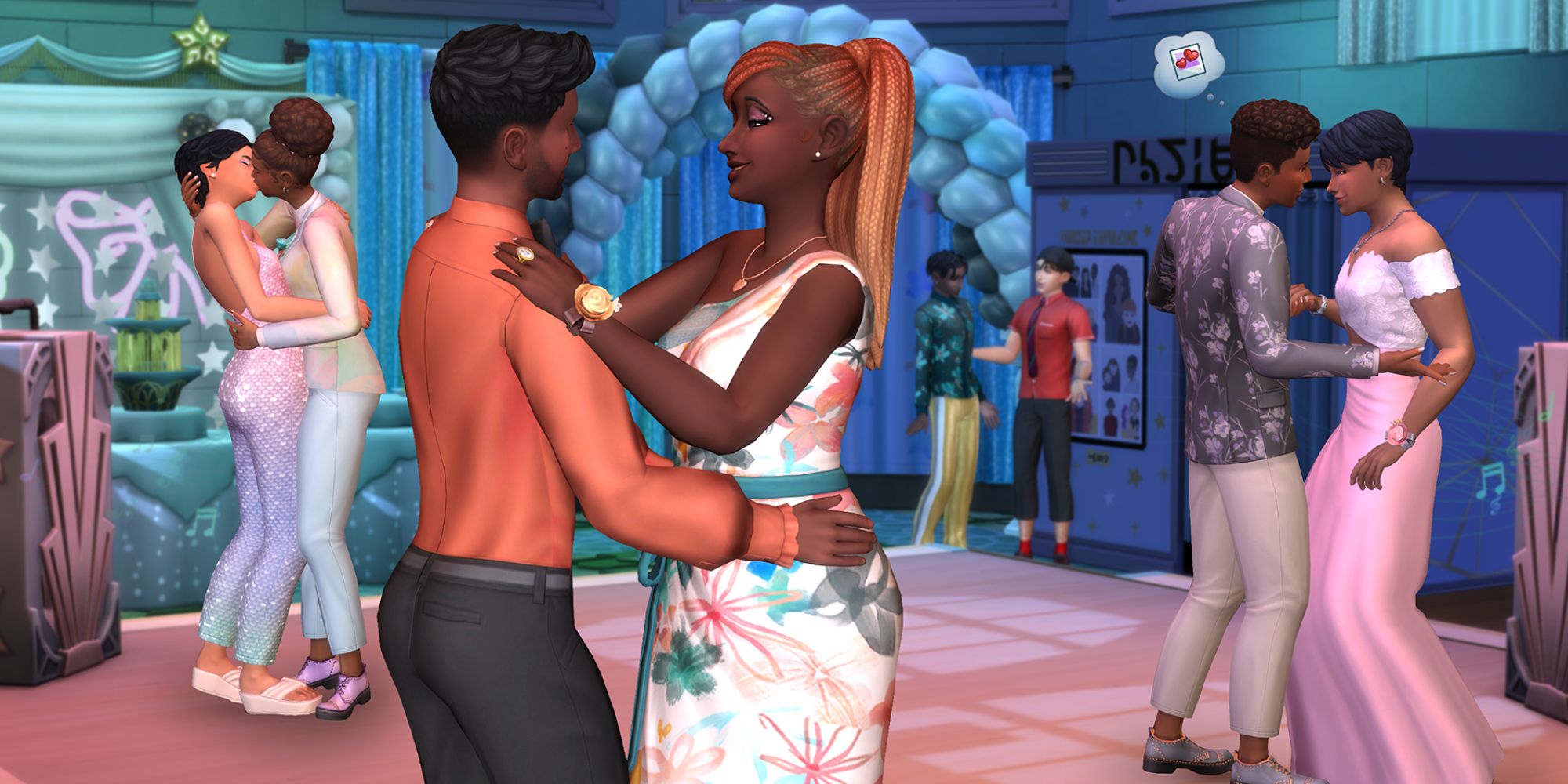 SIms 4 high school different couples at prom