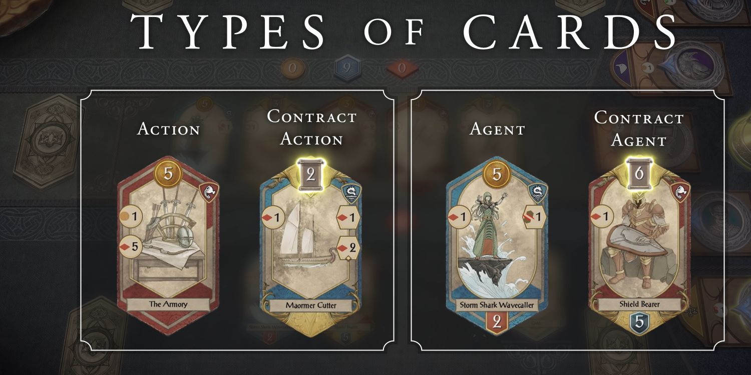 A screenshot from Zenimax Bethesda showing the type of cards availbe to purchase from the tavern