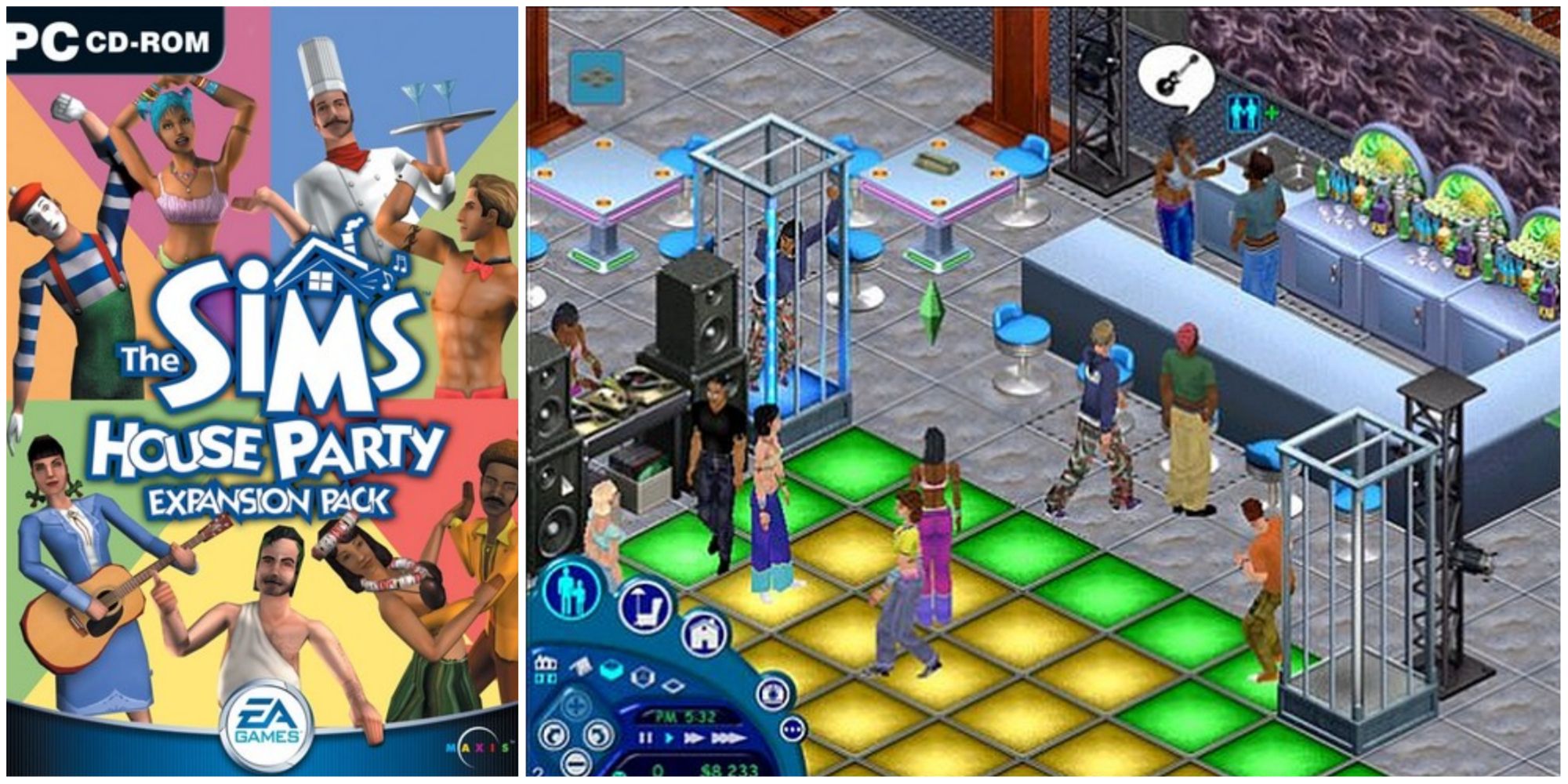 Sims 1 House Party Expansion Color Floor Dancing Pack