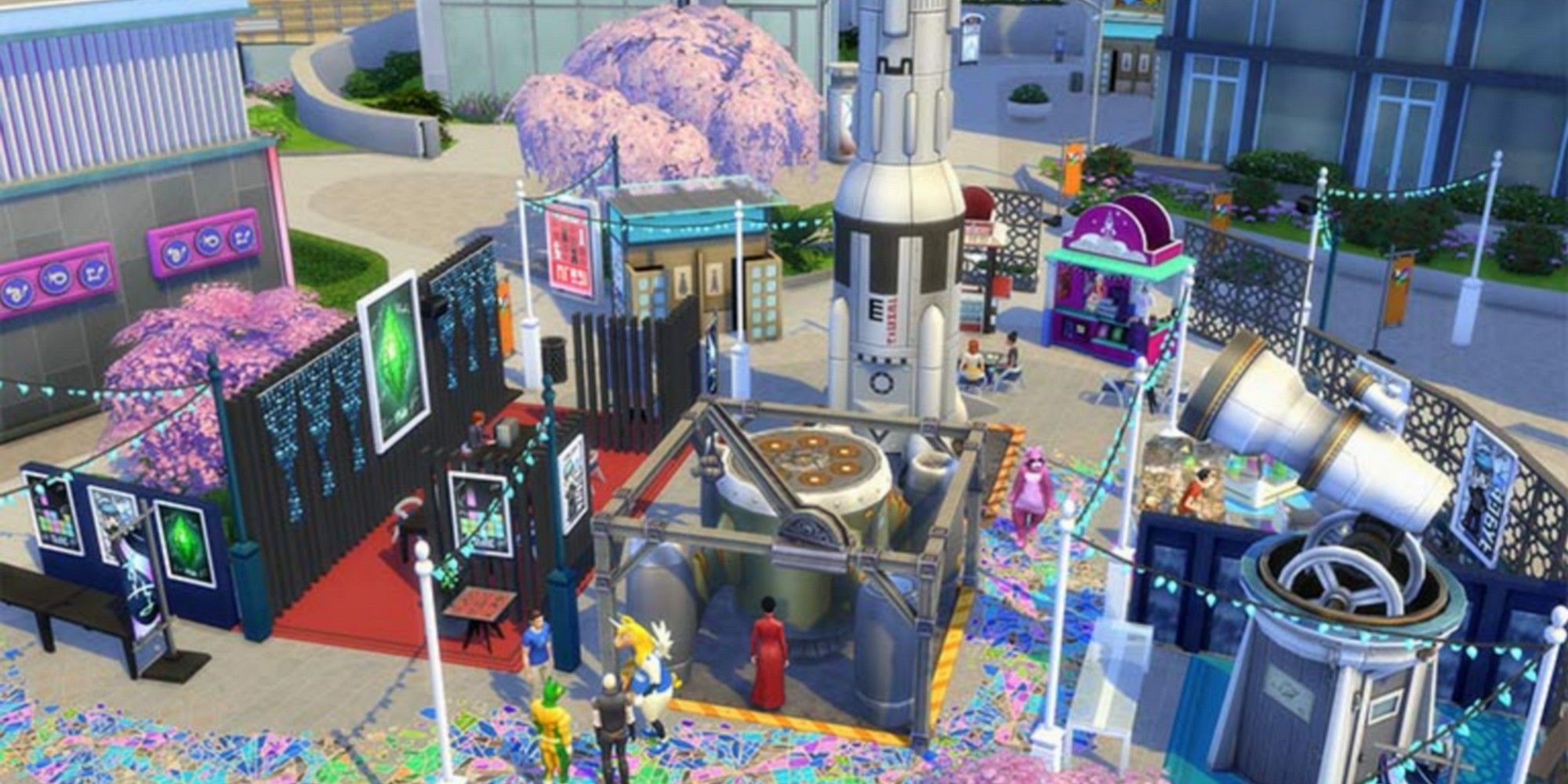 Sims 4 Geekcon Rocket Street Art Nerd Festival City Living