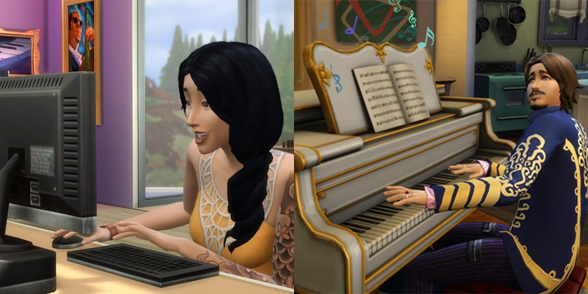 Sims 4 New Skill Day Writing Programming Video Games Piano