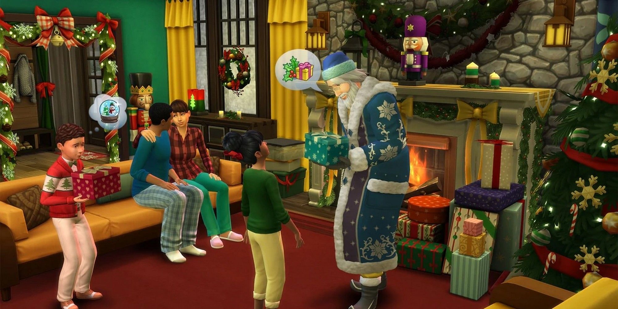 Sims 4 Winterfest Christmas Father Winter Presents Family Gifts Tree December Winter