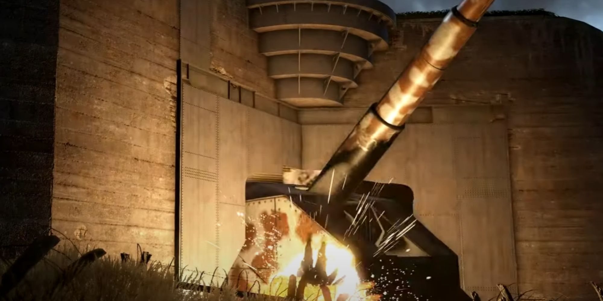 Sniper Elite 5 Gun Battery Exploding