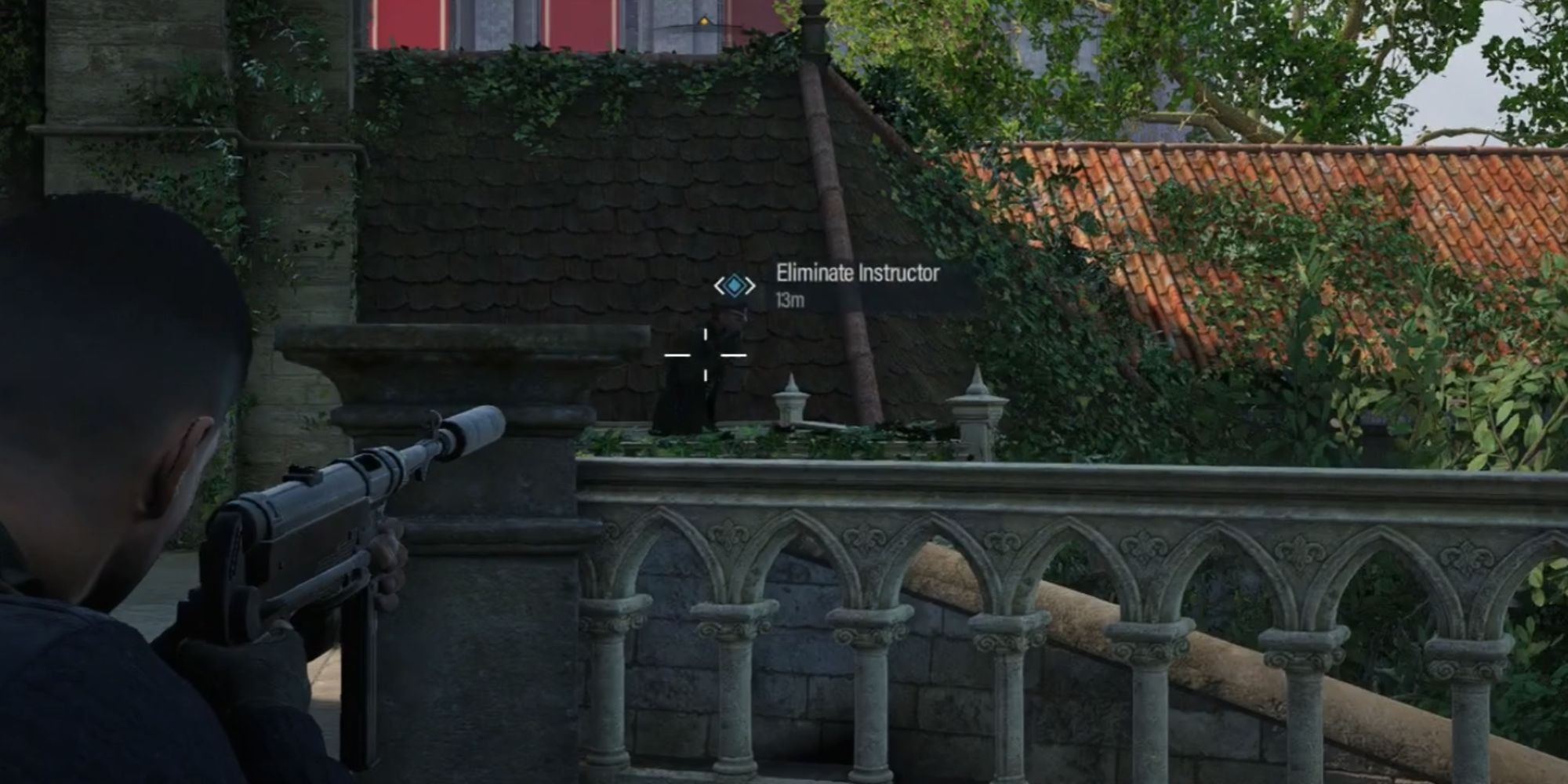 Sniper Elite 5 Spy Instructor Standing By A Ledge