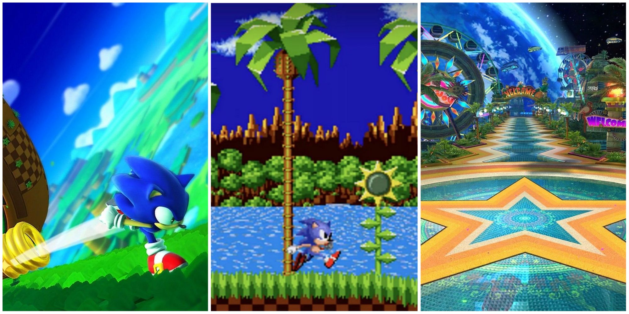 ALL Green Hill Zone from Sonic Games 