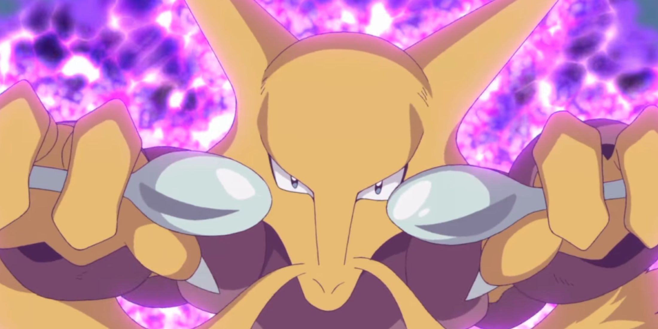 Pokemon Anime Alakazam uses Psychic.