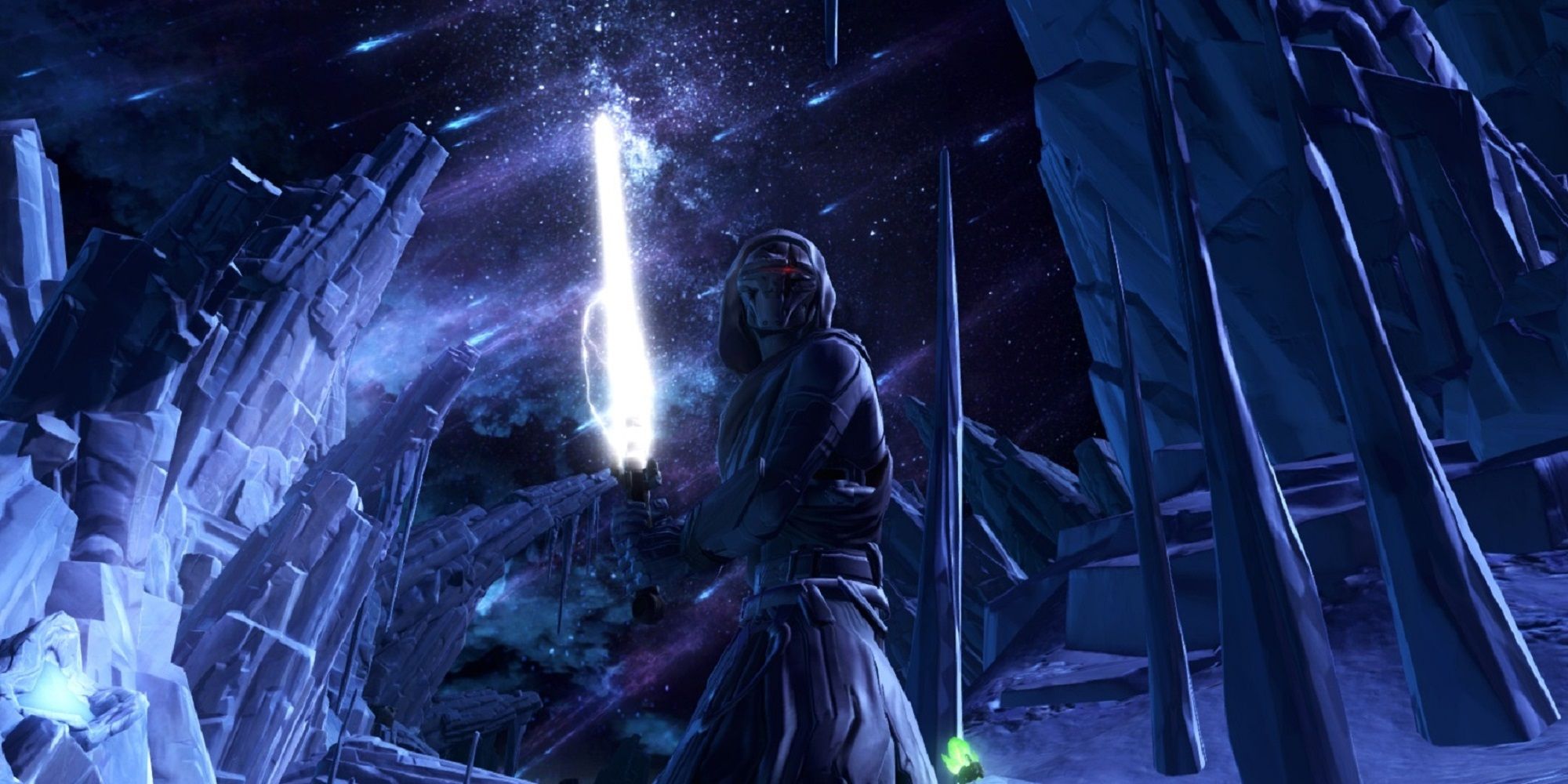 Star Wars The Old Republic, a Sith on Ilum with a white lightsaber