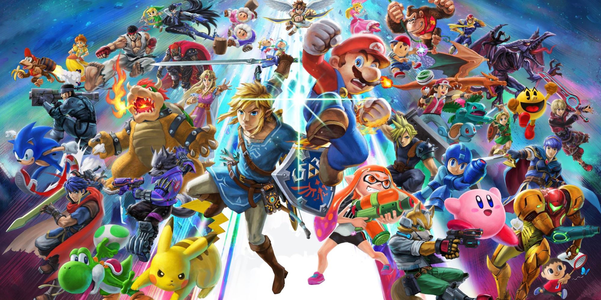 Super Smash Bros Ultimate - Mario, Link, Pikachu, Inkling, And Many Other Fighters