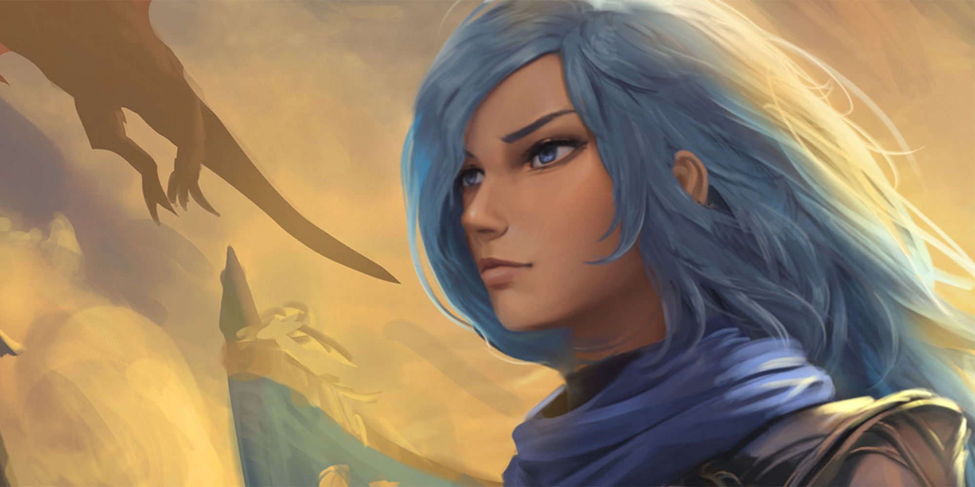 Symphony Of War Feature Image Blue Haired Character