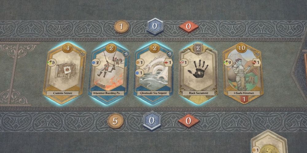 A screenshot showing the middle section of the Elderscrolls Online card game 