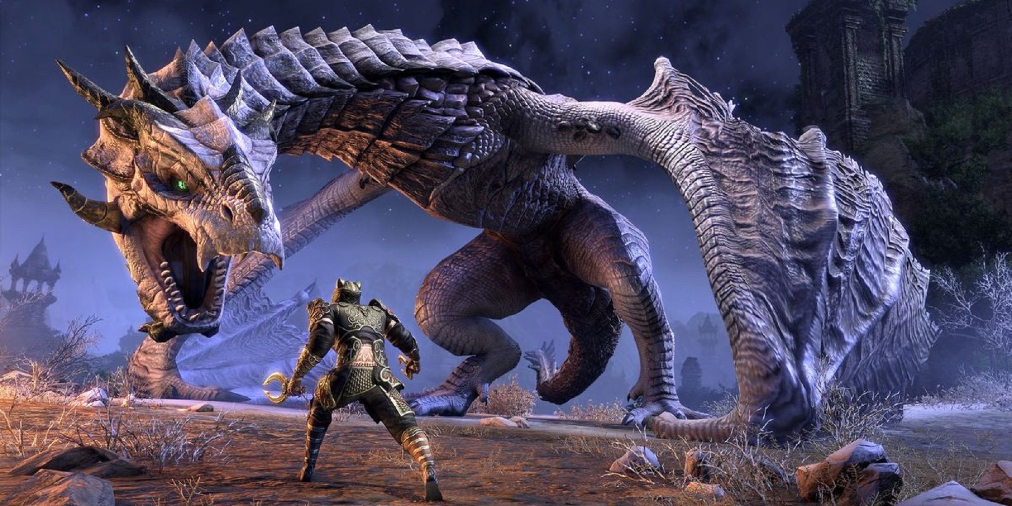 The Elder Scrolls Online, fighting a dragon