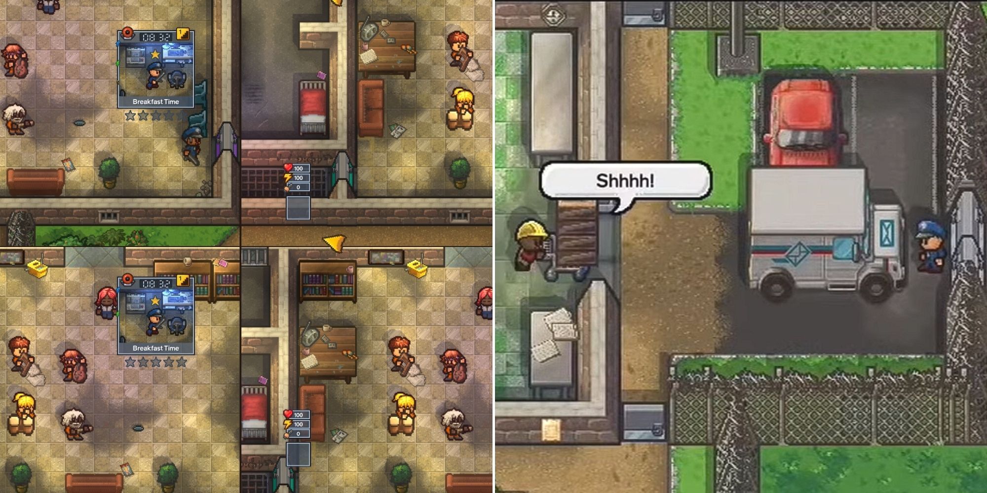 The Escapists 2 - Multiplayer split screen - Multiplayer only escape route