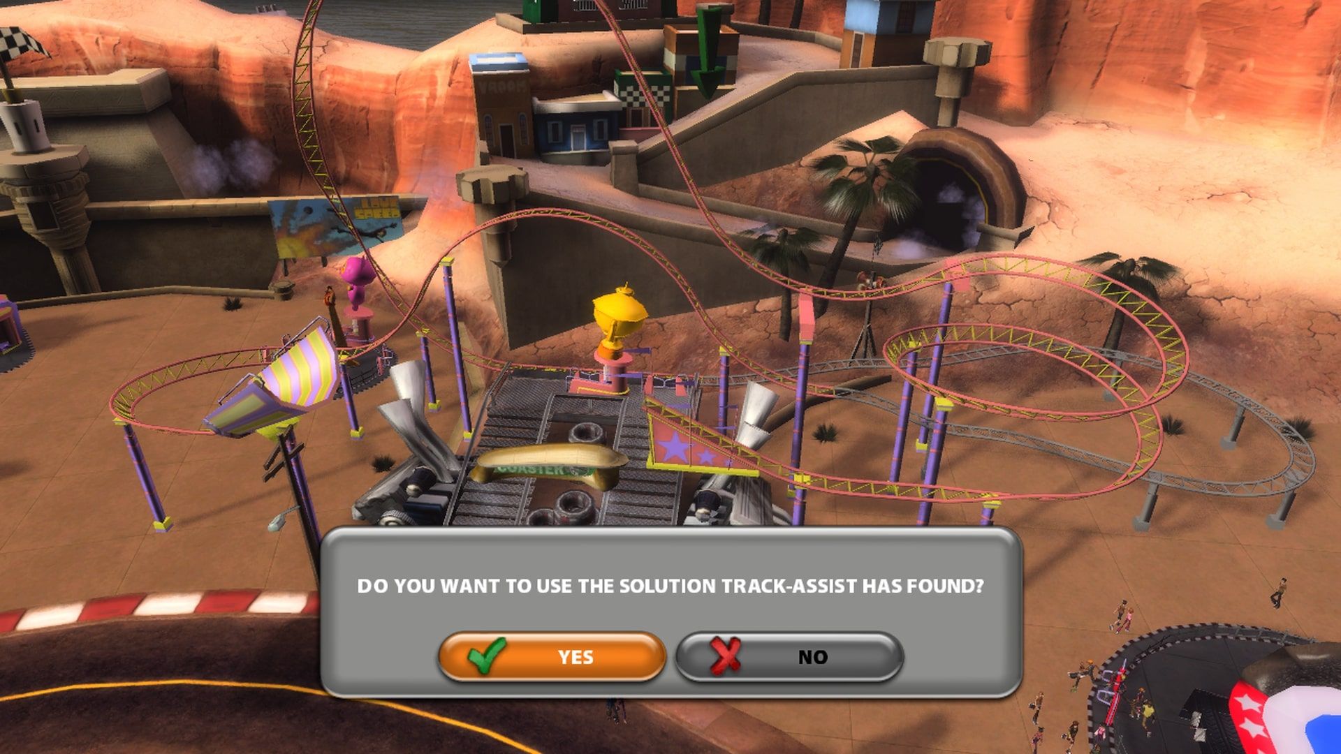 Thrillville Off the Rails Use Track Assist Selection