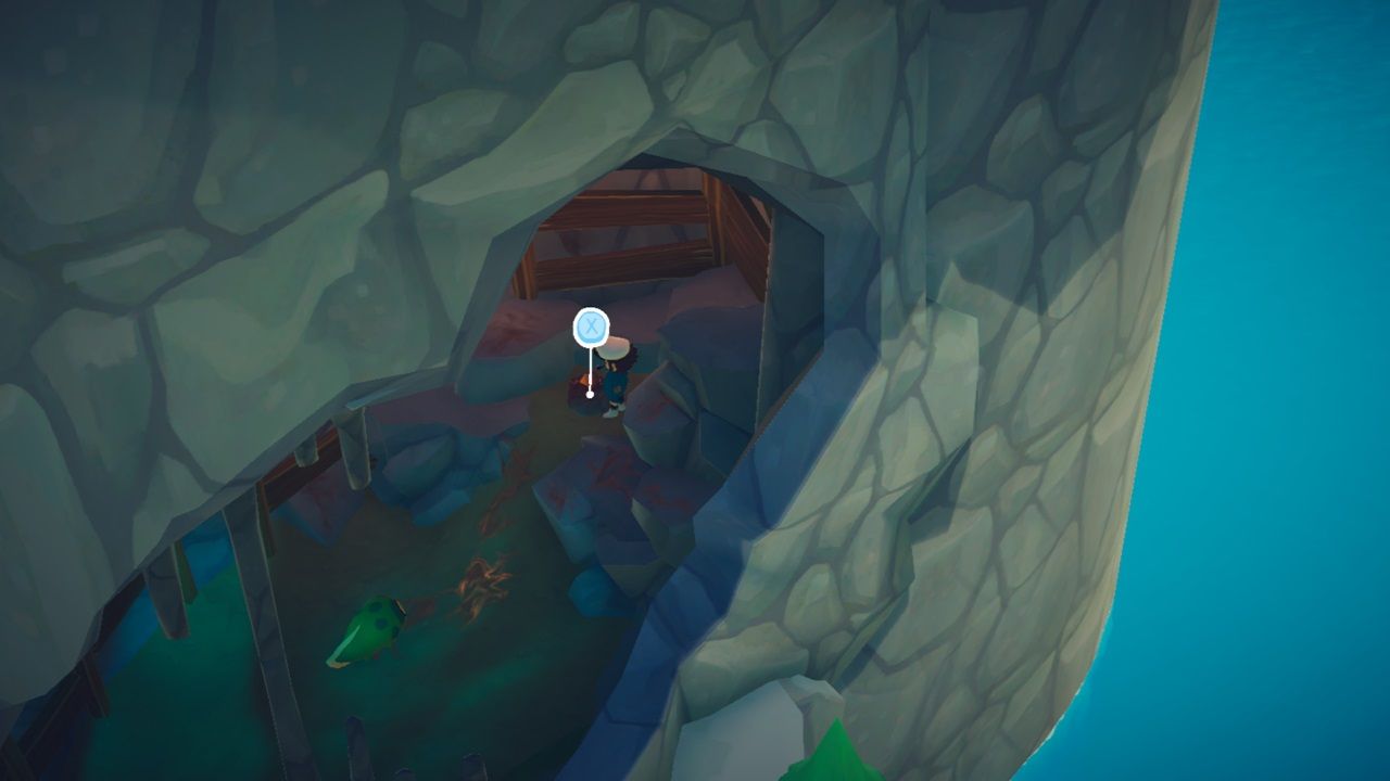 Time on Frog Island finding the ore in the hidden cave