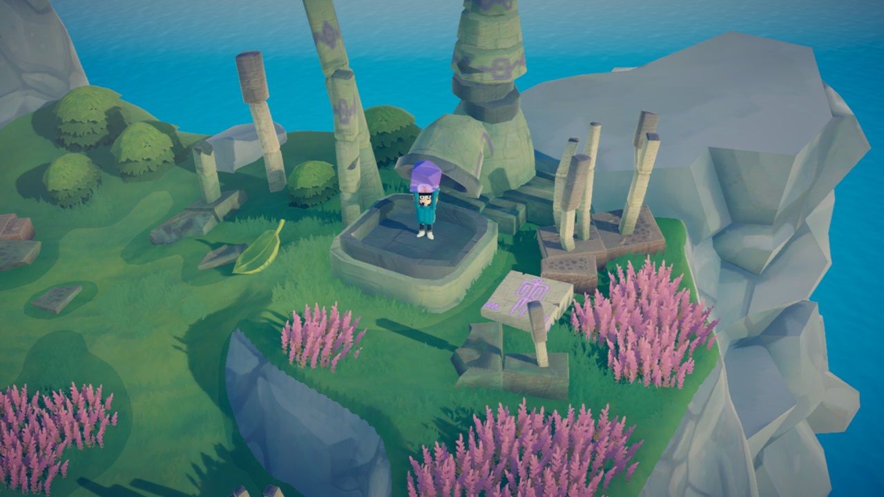 Time on Frog Island player finding the purple crystal