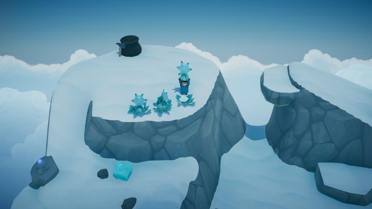 Time on Frog Island player finding the ice flowers