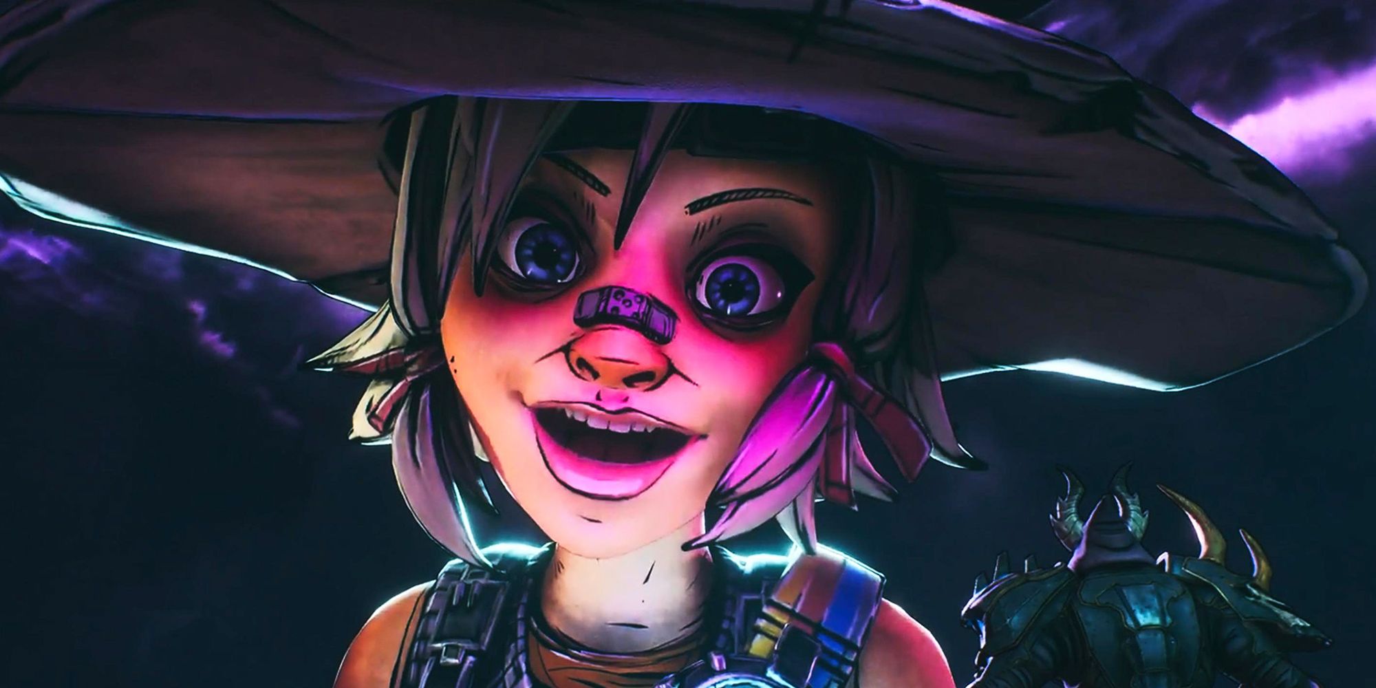 Screenshot of Tiny Tina smiling at the camera.