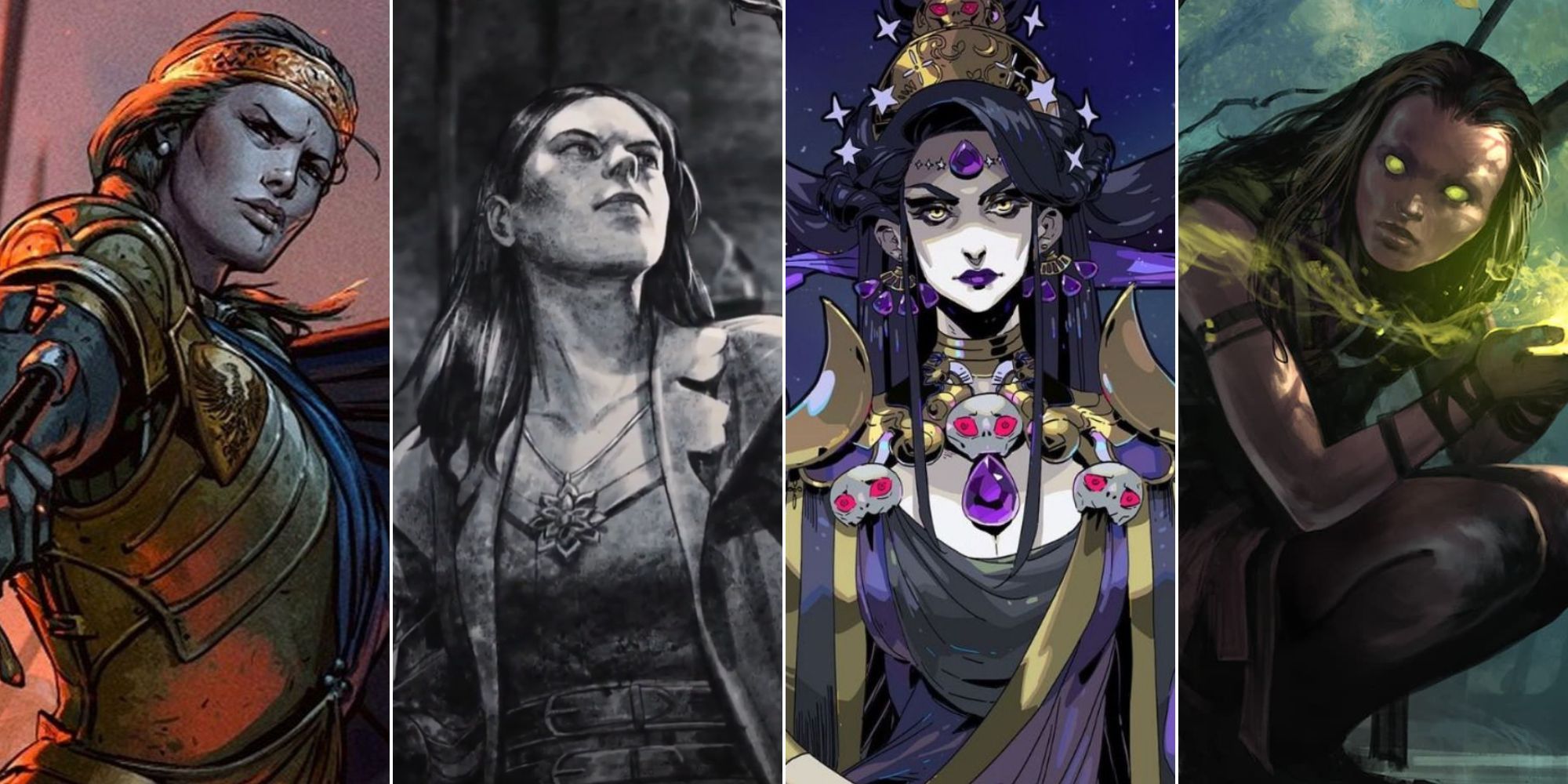 Gwent Rogue Mage split image. Thronebreaker, Gwent Rogue Mage, Hades, Magic the Gathering.