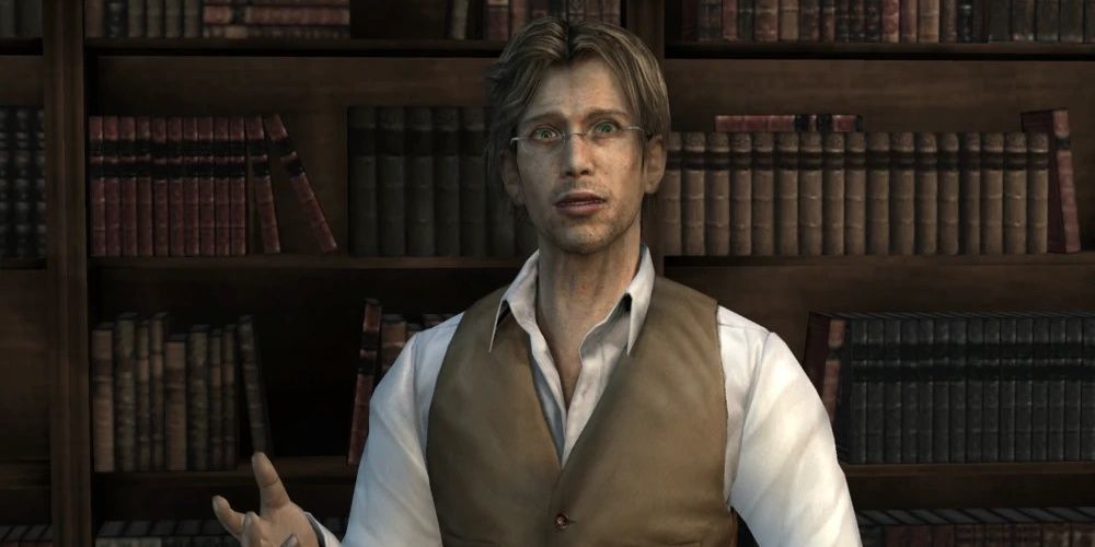 Vincent Smith in the library in Silent Hill 3.