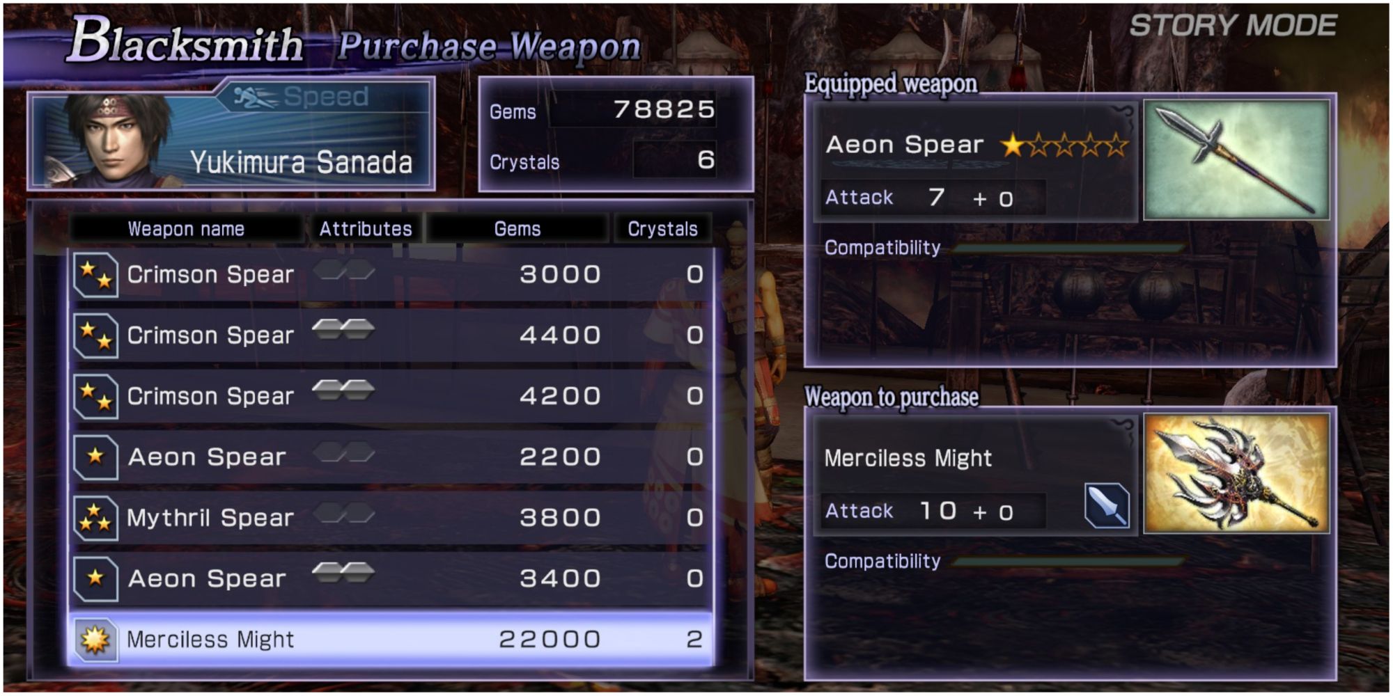 Warriors Orochi 3 Ultimate Big Star Weapon in the Blacksmith Shop