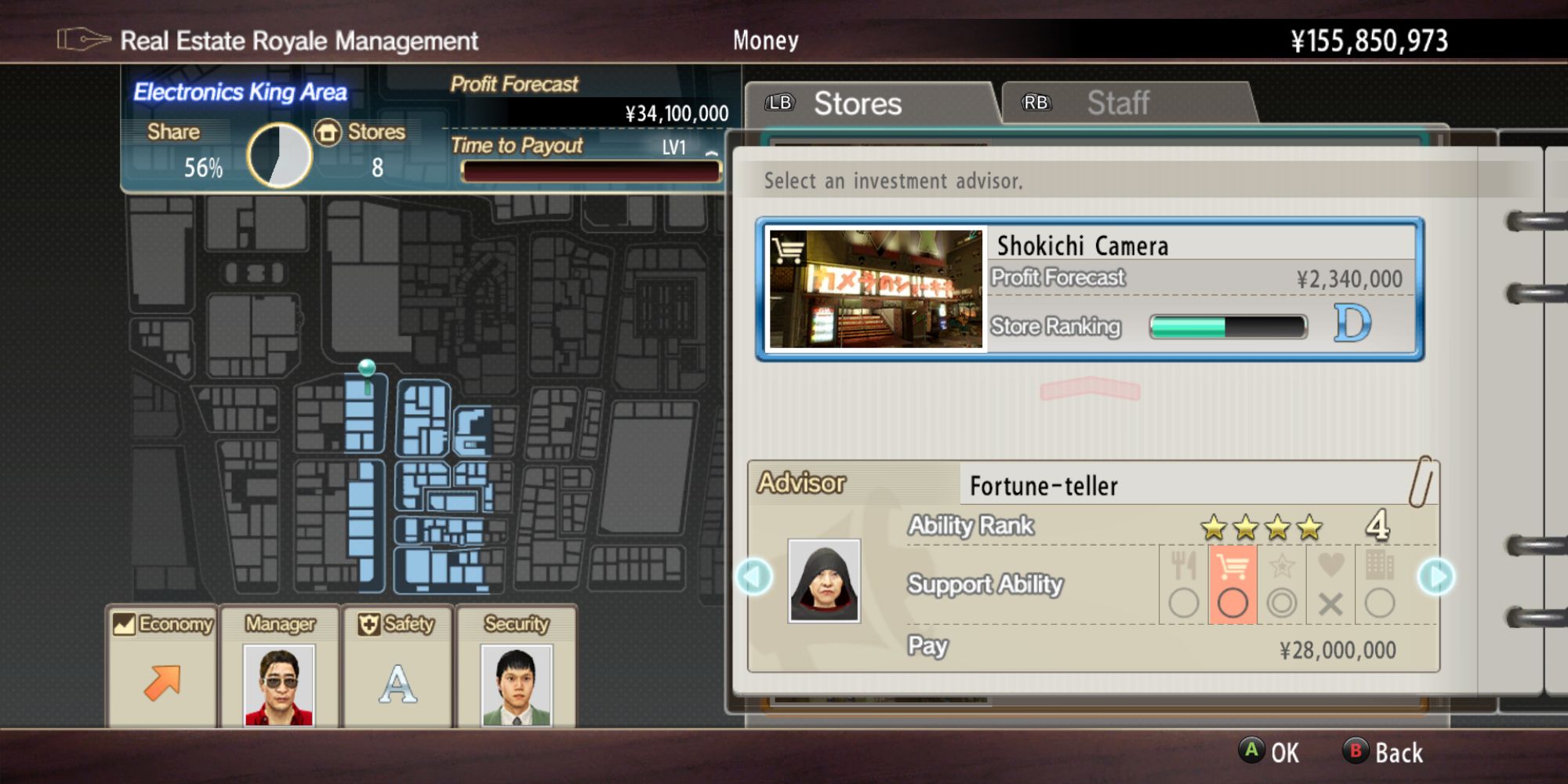 Yakuza 0 Screenshot Of Investing In Store